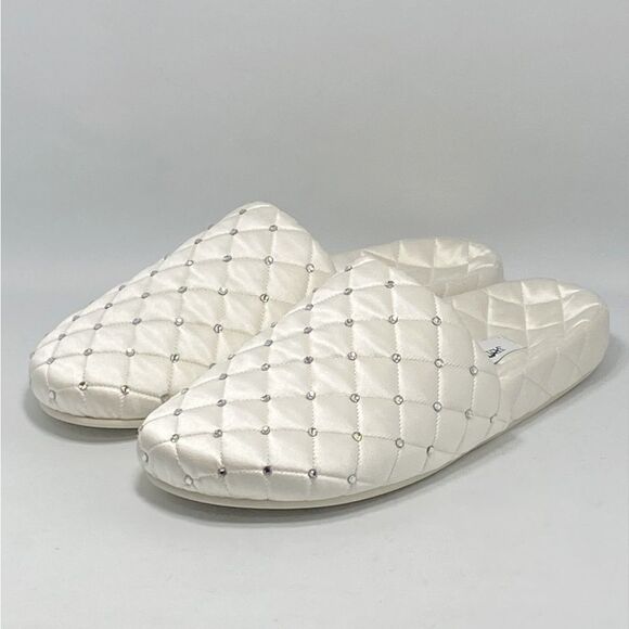 Jimmy Choo Crystal Embellished Satin Slippers size 39 - Picture 1 of 11